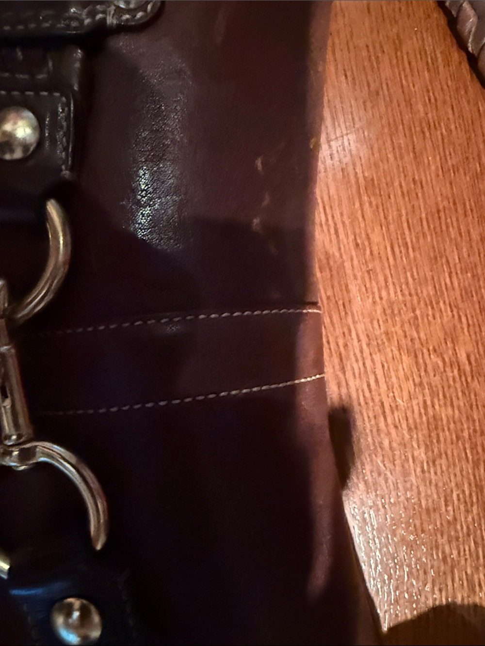 Vintage Coach 11226 Horsebit Ergo Shoulder Bag and Satin Coach Brand Lining - Picture 4 of 8